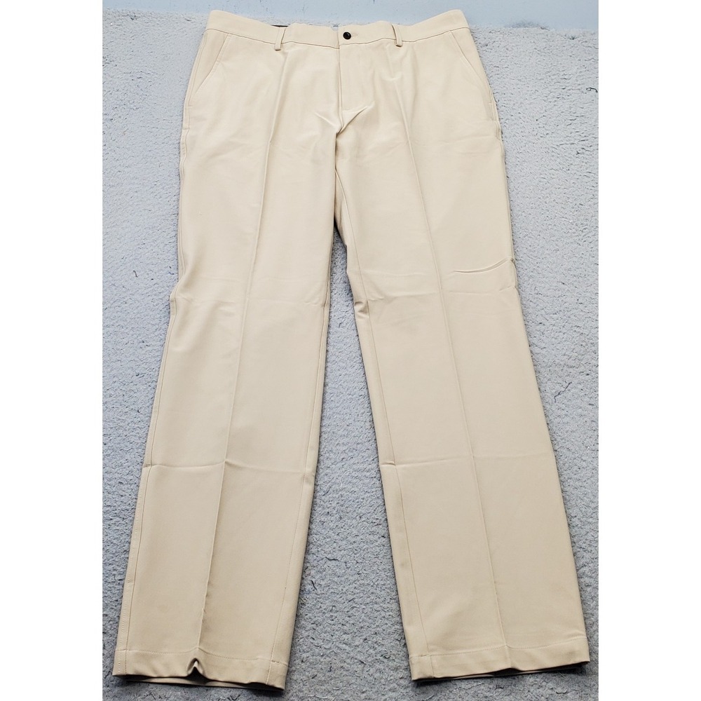 Dunning Golf Pants Mens 36x32 Tan Stretch Performance Regular Fit Straight Leg